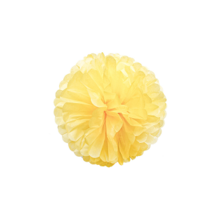 Pompon papier de soie Jaune...