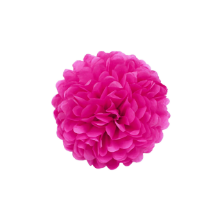 Pompon papier de soie Fuchsia 20cm
