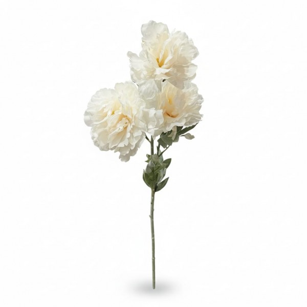 Tige 3 pivoines Ivoire Tige 3 pivoines Ivoire