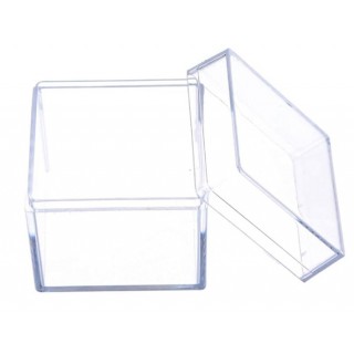 Boite dragées cube plexi- 5x5cm