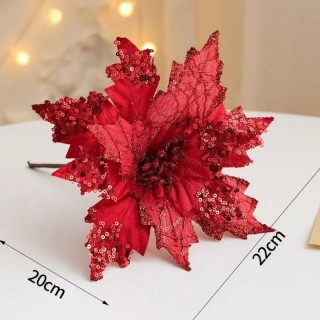 Poinsettia Sequin Rouge