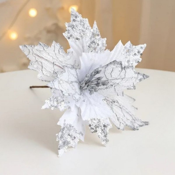 Poinsettia Sequin Argent