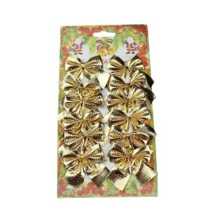 12 Nœuds Doré à suspendre - 5,5cm