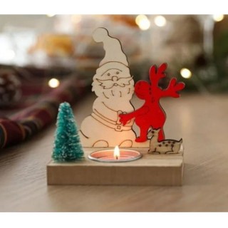 Bougeoir Père Noël 12cm