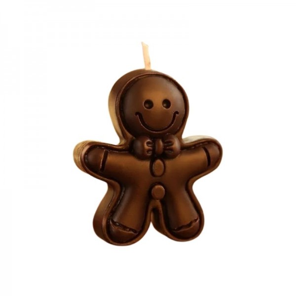 Bougie parfumée bonhomme en pain d'épices Marron foncé
