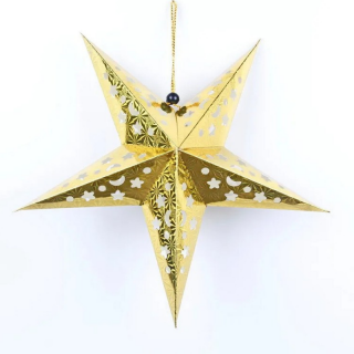 Lanterne étoile or 45cm