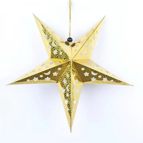 Lanterne étoile or 45cm
