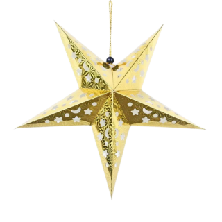 Lanterne étoile or 30cm