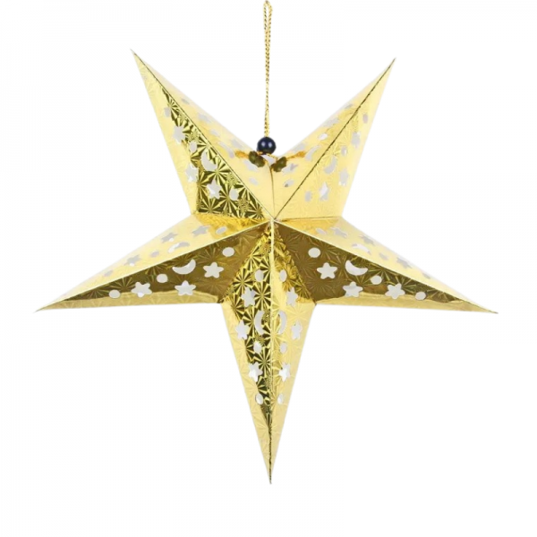 Lanterne étoile or 30cm