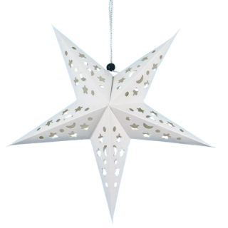 Lanternes étoile blanc 30 cm