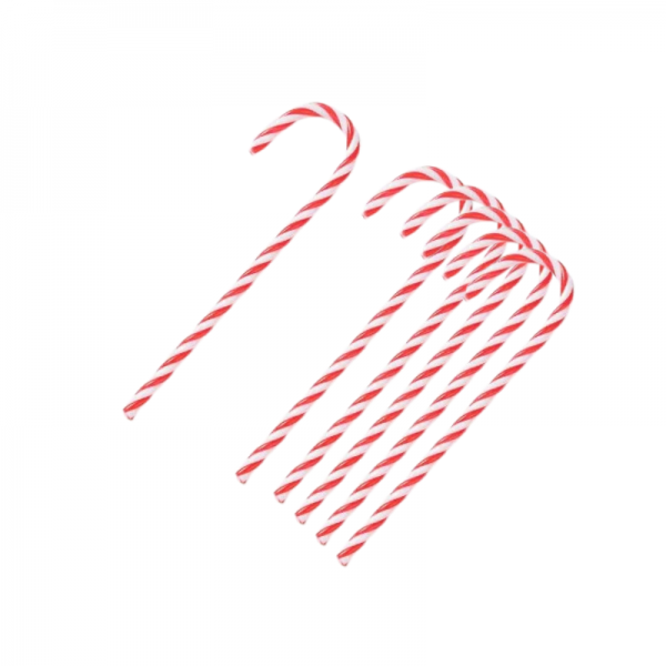 Décoration de noël acrylique sucre d'orge 9cm (paquet de 6)