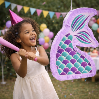 Pinata queue de sirène+ bâton