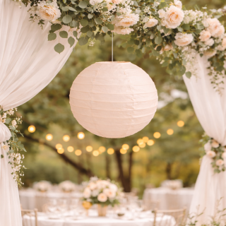 Boule Lampion papier blush...