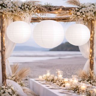 Boule Lampion papier Blanc...