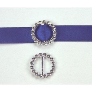 Boucle passe ruban ronde 22mm acrylique (sachet de 100)