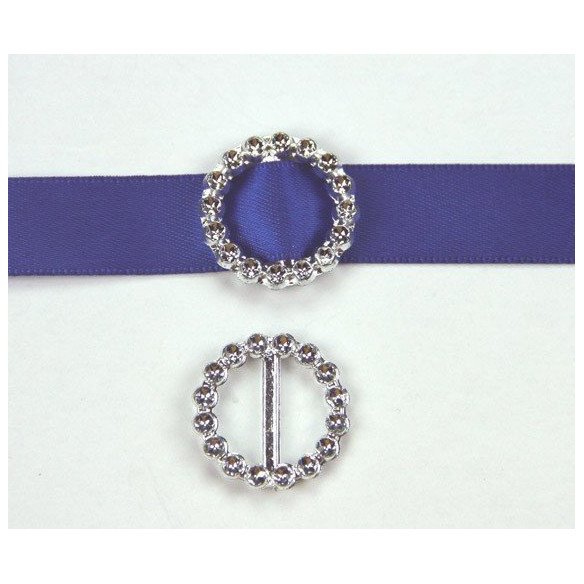 Boucle passe ruban ronde 22mm acrylique (sachet de 100)