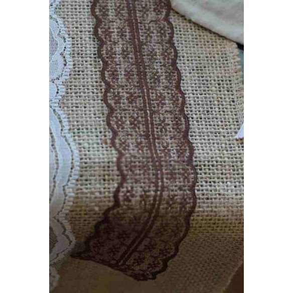 Dentelle marron 45mmX5 mètres