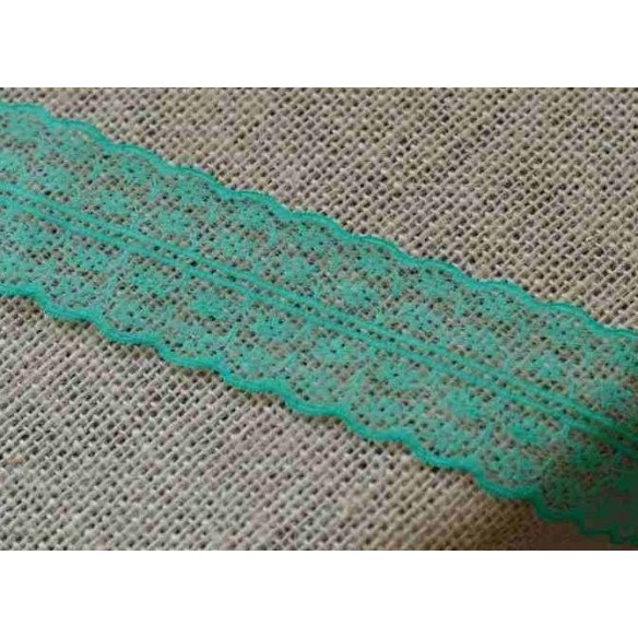 Dentelle vert foncé 5mètres Dentelle vert foncé 5mètres