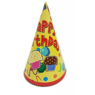 Chapeau anniversaire jaune
