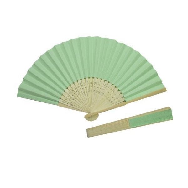 Eventail papier vert d'eau Eventail papier vert d'eau