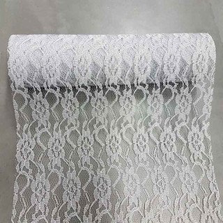 Chemin de table dentelle gris