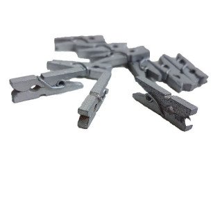 Mini pince bois argent