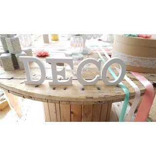 Lettre en bois décorative (de A à Z+&) 11 cm de hauteur