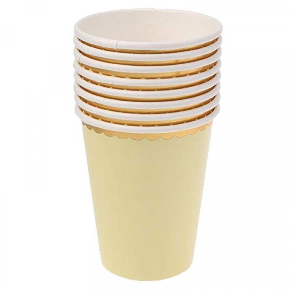 Gobelet jaune pastel X10