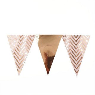 Guirlande fanion chevron rose gold