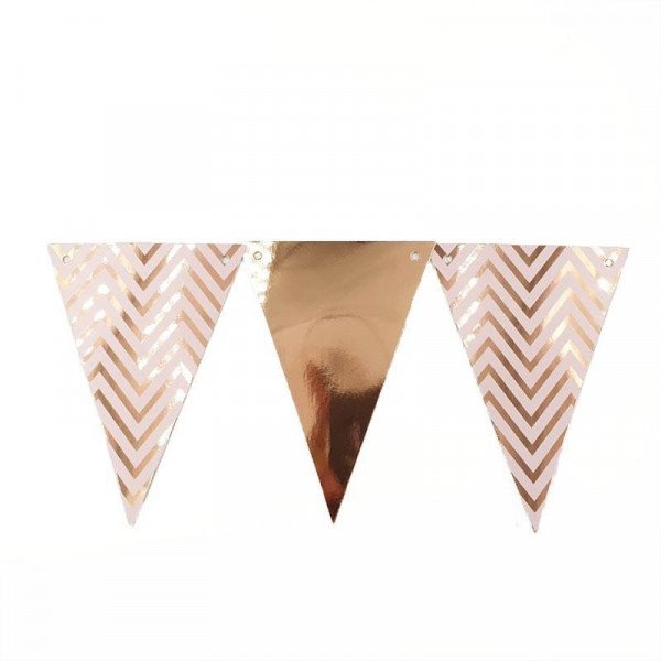 Guirlande fanion chevron rose gold