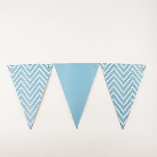 Guirlande fanion chevron bleu