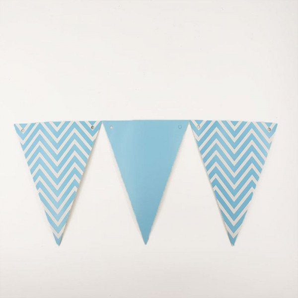 Guirlande fanion chevron bleu