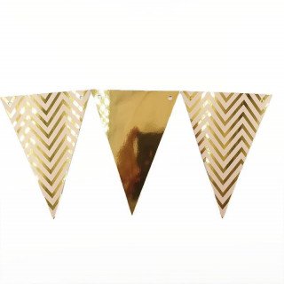 Guirlande fanion chevron doré
