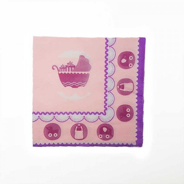 Serviette babyshower fille Serviette babyshower fille