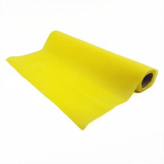 Chemin de table jaune effet tissus (5m)