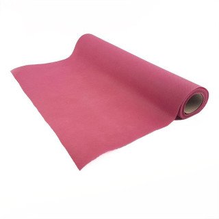 Chemin de table bordeaux effet tissus  (5m)