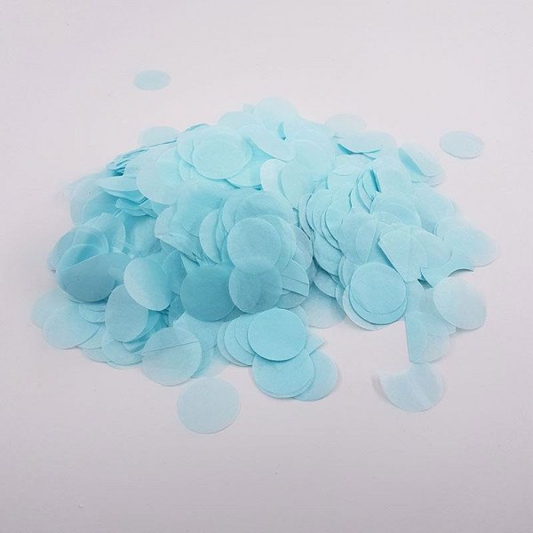 Confettis rond papier bleu clair (sachet 25g) Confettis rond papier bleu clair (sachet 25g)