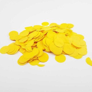 Confettis rond papier jaune (25g)
