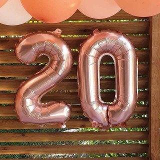 Ballon chiffre rose gold 81 cm