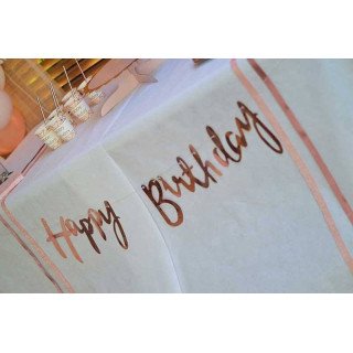 Guirlande happy birthday rose gold