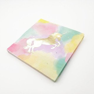 Serviettes licorne doré