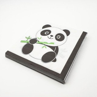 Serviettes panda (paquet de 20)