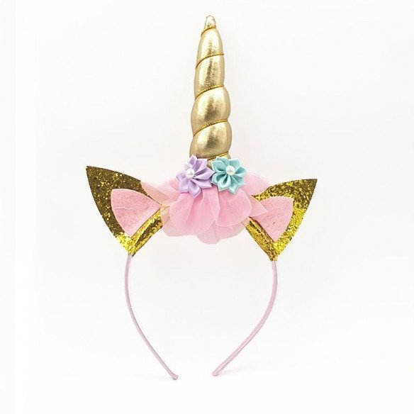 Serre tete licorne or