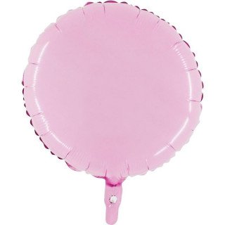 Ballon mylar rond rose clair 45cm