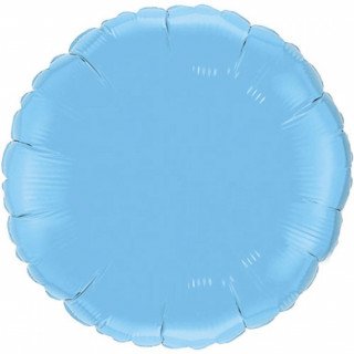 Ballon mylar rond bleu clair 45cm