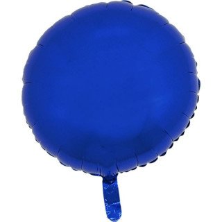 Ballon mylar rond bleu foncé 45cm