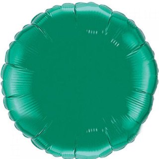 Ballon mylar rond vert foncé 45cm