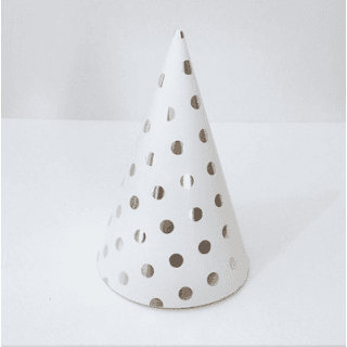 Lot de 10 chapeaux à pois argent
