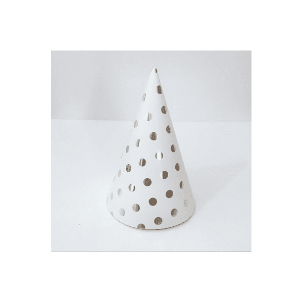 Lot de 10 chapeaux à pois argent