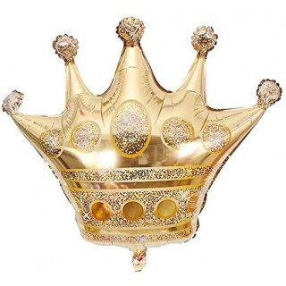 Ballon mylar couronne or 71cm